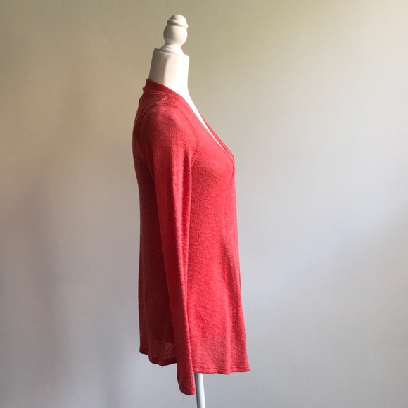 Salmon pink colored cardigan size medium - Picture 2 of 4